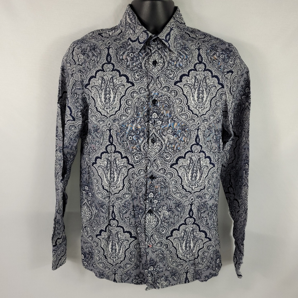John Lennon Collection Retro Long Sleeve Button-Up Dress Shirt size Mens Small